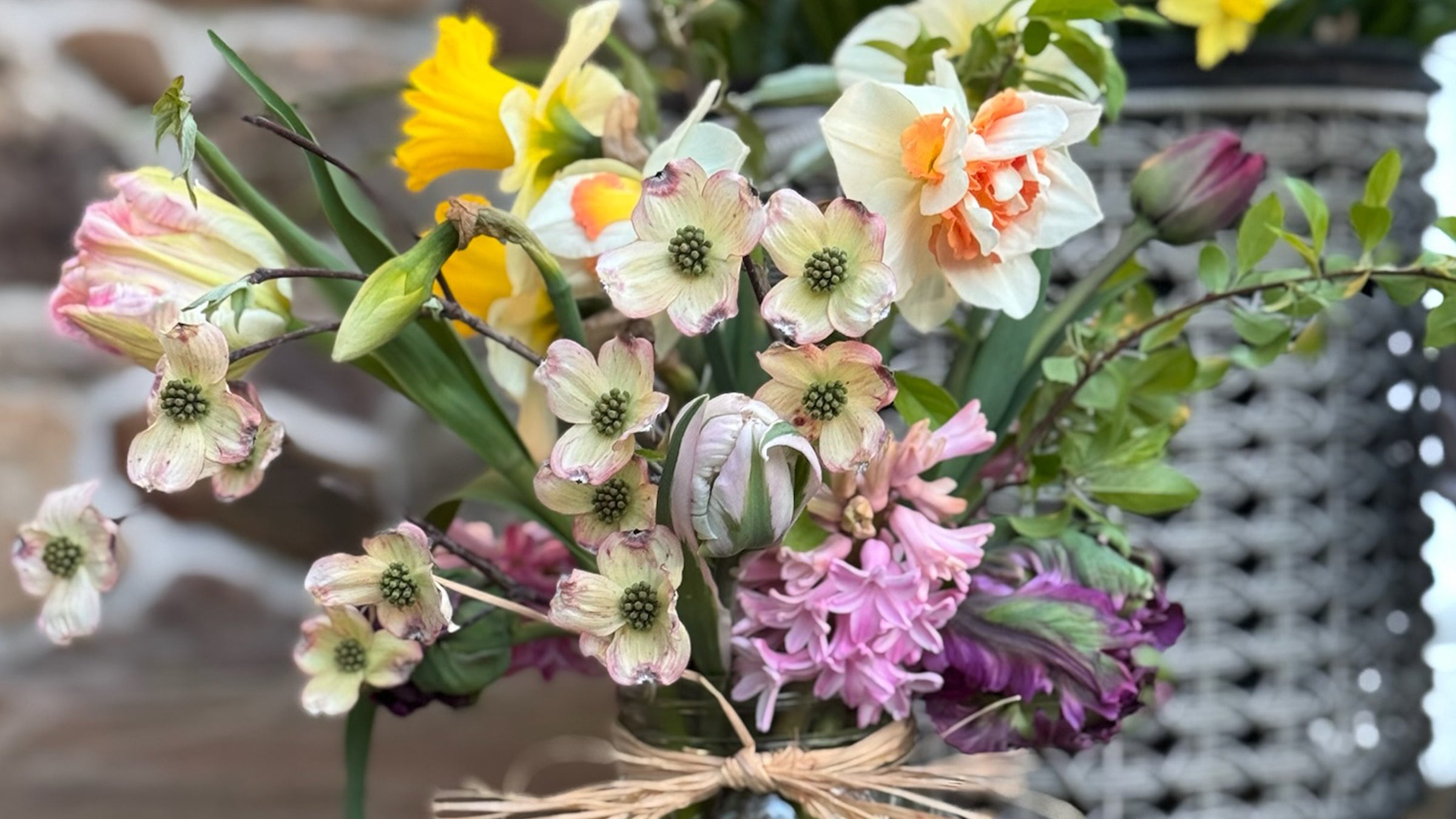 Bouquet of flowers with a blurred background